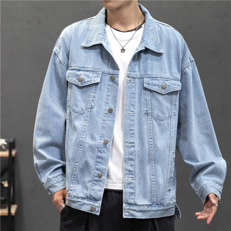 Street Fashion Jacket Men - Denim Mới Áo Khoác Nam Vintage
