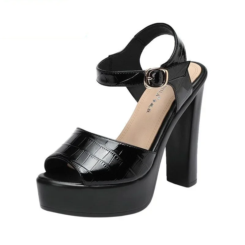 Chunky Sneaker Platform - 10cm 13cm Fashion Genuine Leather Sandals