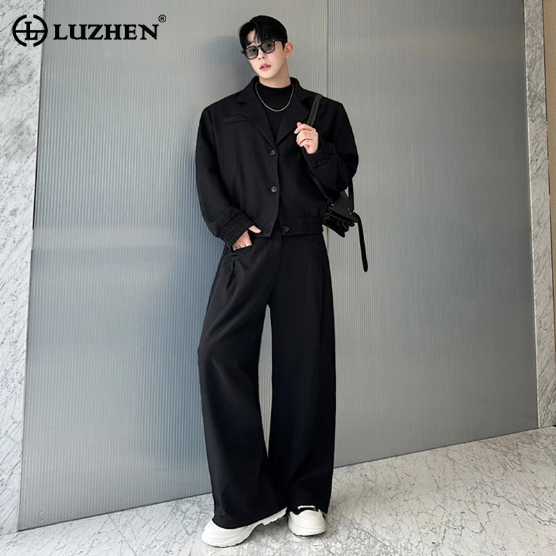 LUZHEN Spring Blazer Neck Casu - đánh giá và giá Street Fashion Jacket Men