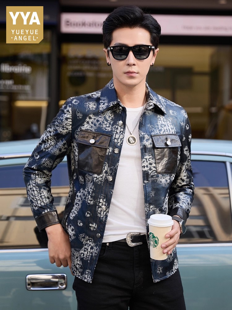 Luxury New Fashion Floral Prin - đánh giá và giá Street Fashion Jacket Men