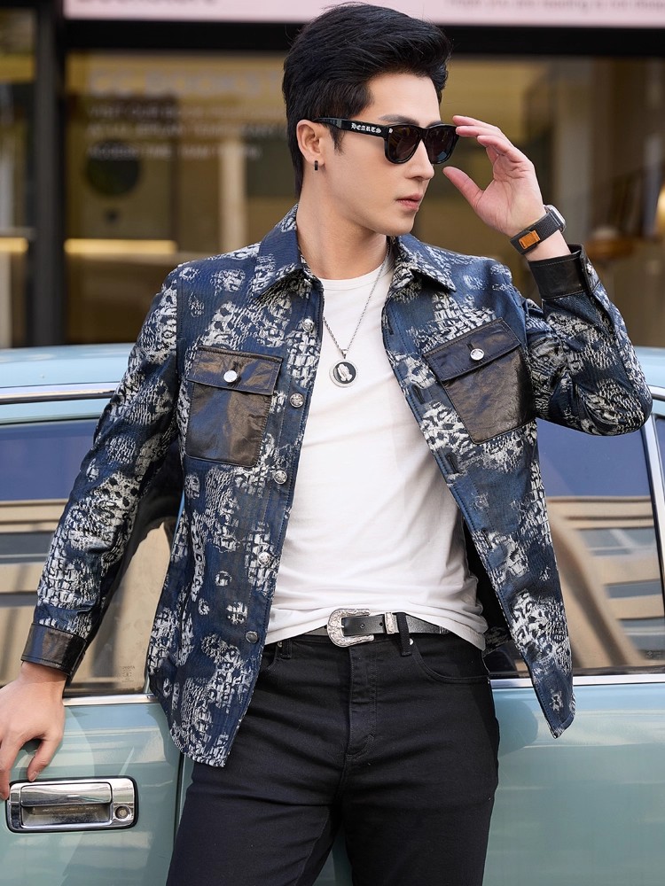 Luxury New Fashion Floral Prin - đánh giá và giá Street Fashion Jacket Men