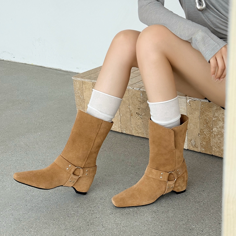 Women's Suede Slouchy Ankle Bo - đánh giá và giá Street Fashion Look