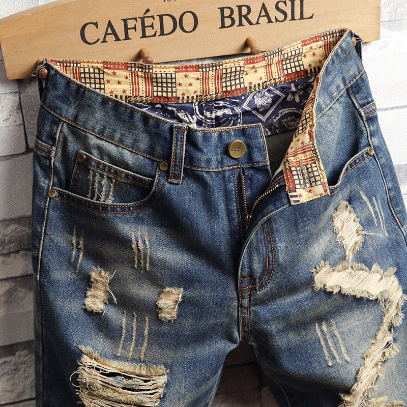 Ripped Hip-hop Denim Shorts Me - đánh giá và giá Street Fashion Jeans