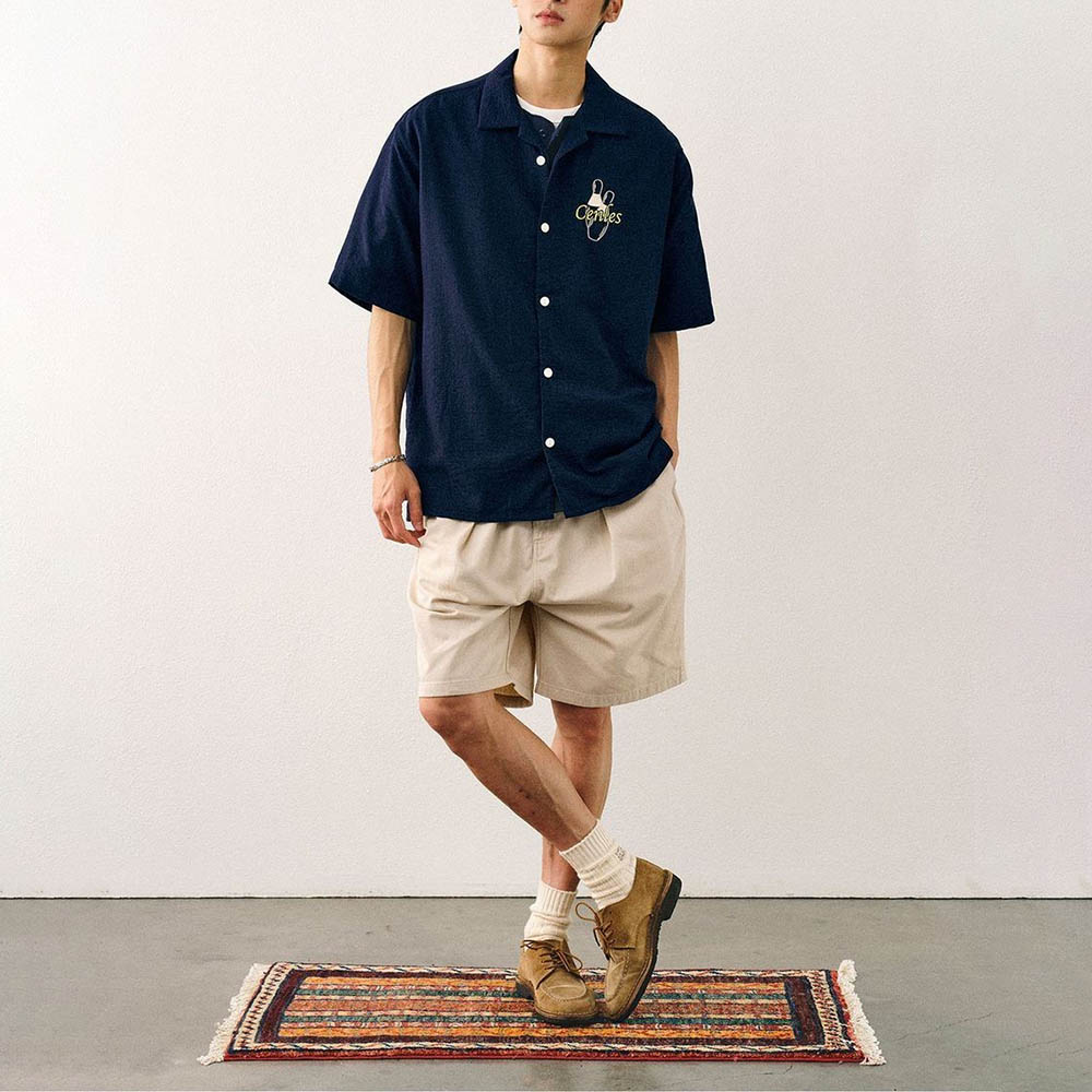 Men's Embroidered Short-Sleeve - đánh giá và giá Street Fashion Trend 2025