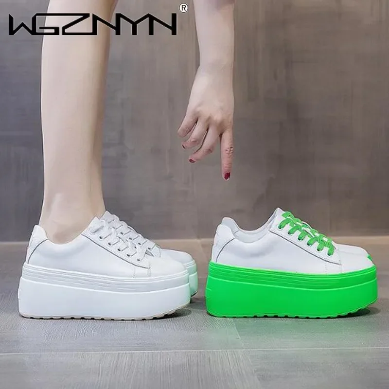 Luxury Autumn Genuine Leather  - đánh giá và giá Chunky Sneaker Platform