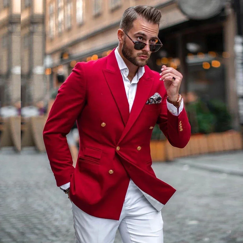 Red Jacket White Pant Double B - đánh giá và giá Street Fashion Jacket Men