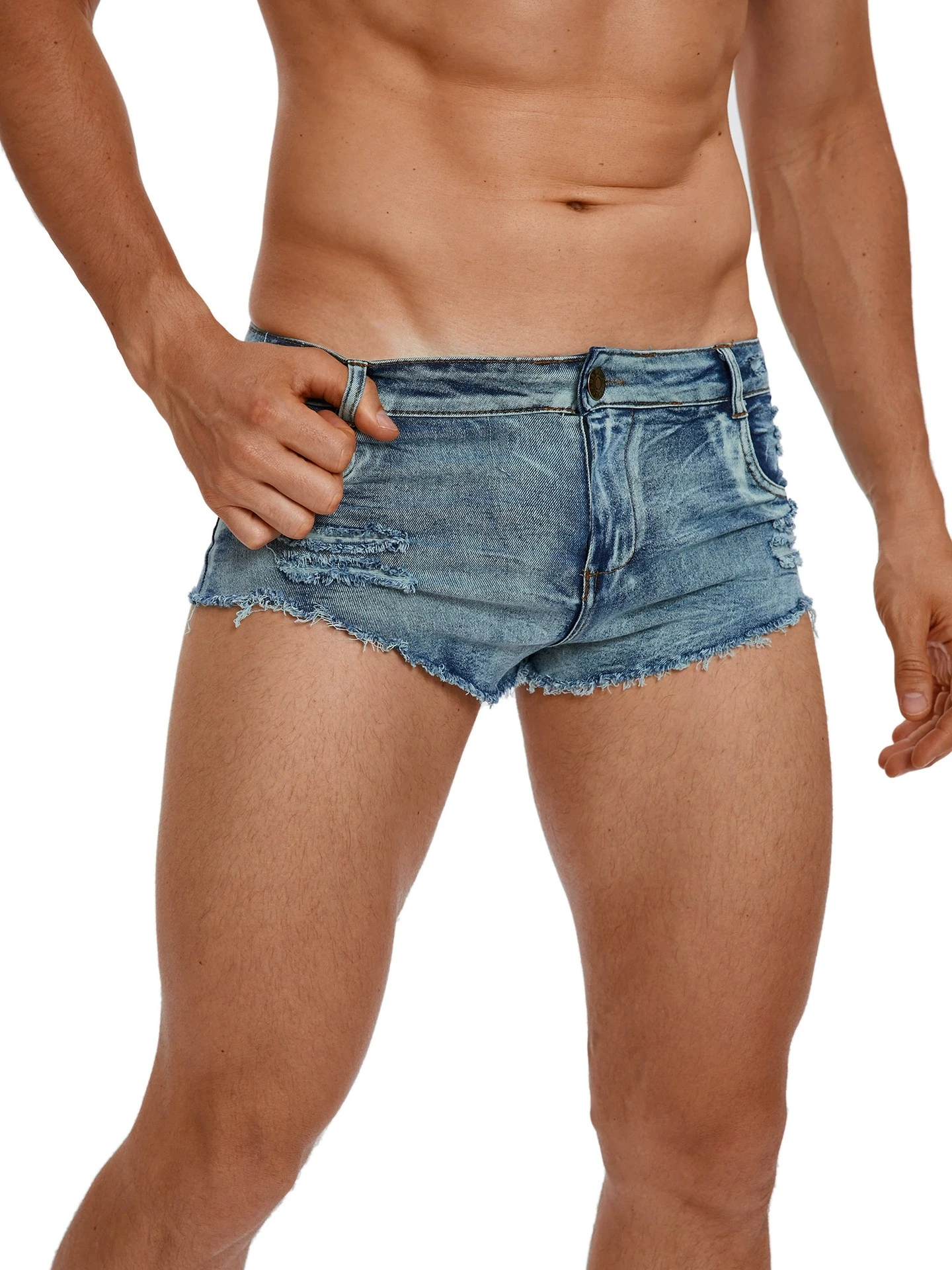 Men's Low Waist Jeans Shorts F - đánh giá và giá Street Fashion Jeans
