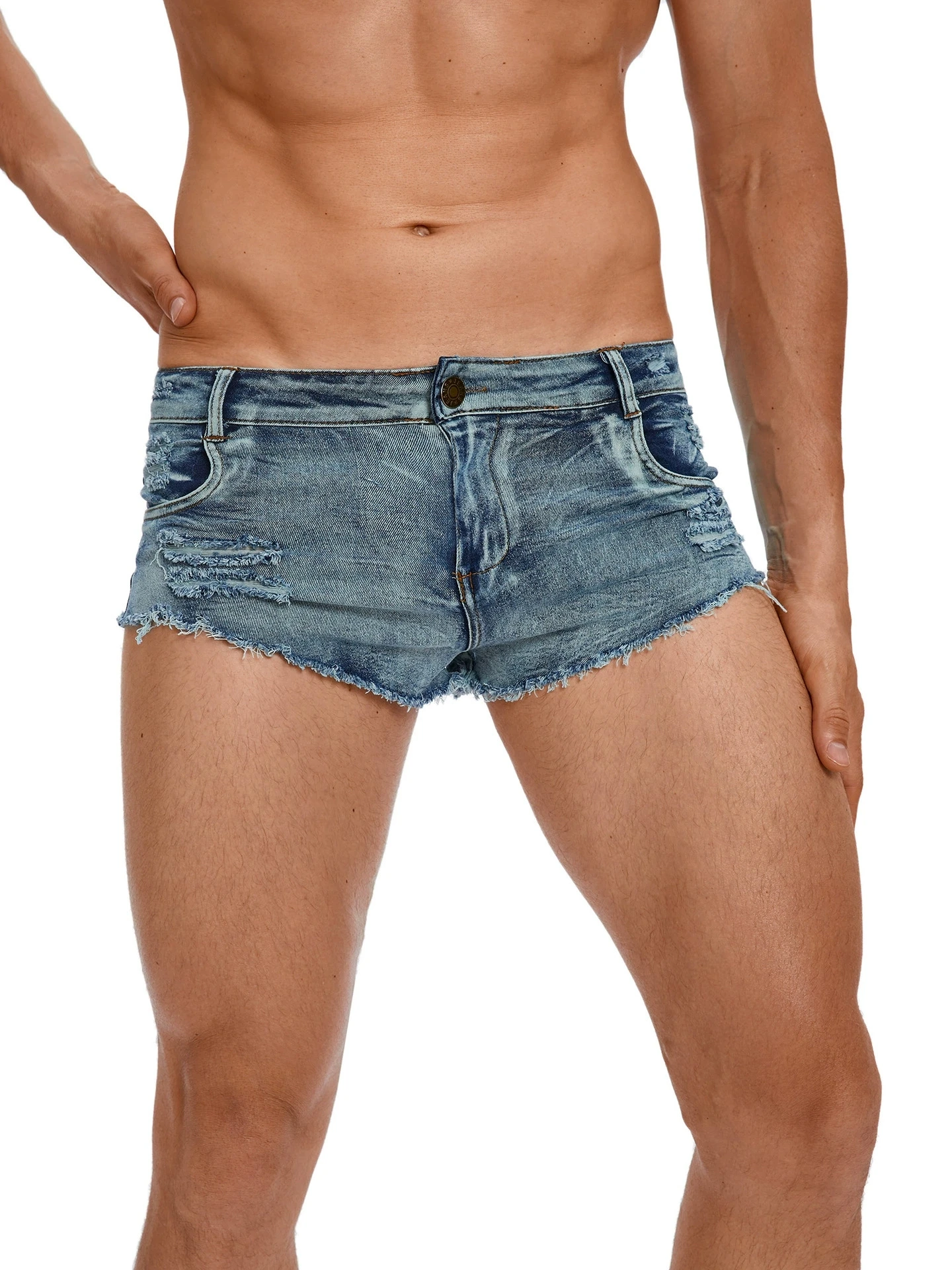 Men's Low Waist Jeans Shorts F - đánh giá và giá Street Fashion Jeans