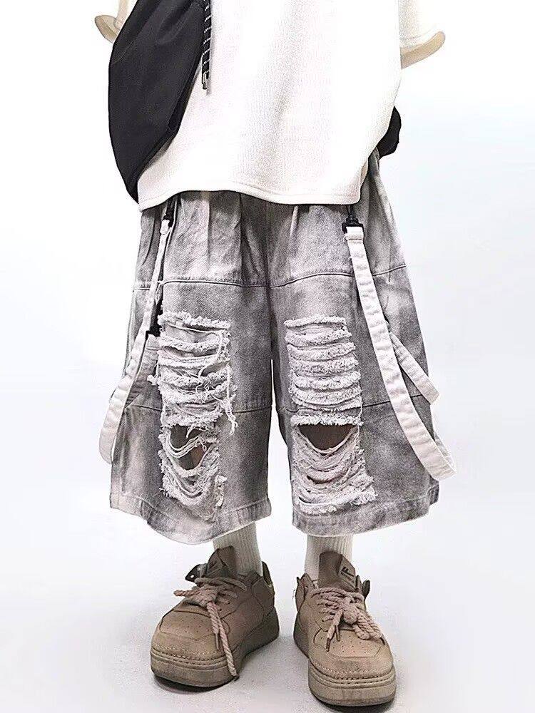 Retro Hip-hop Men's Ripped Jea - đánh giá và giá Street Fashion Jeans