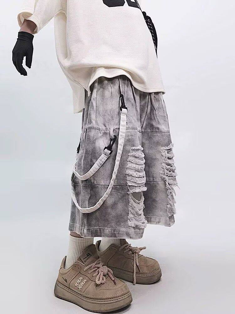 Retro Hip-hop Men's Ripped Jea - đánh giá và giá Street Fashion Jeans