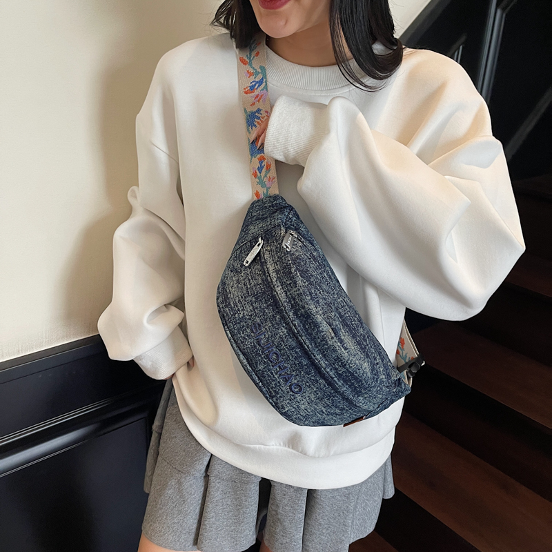 Denim Blue Chest Bags For Wome - đánh giá và giá Street Fashion Trend 2025